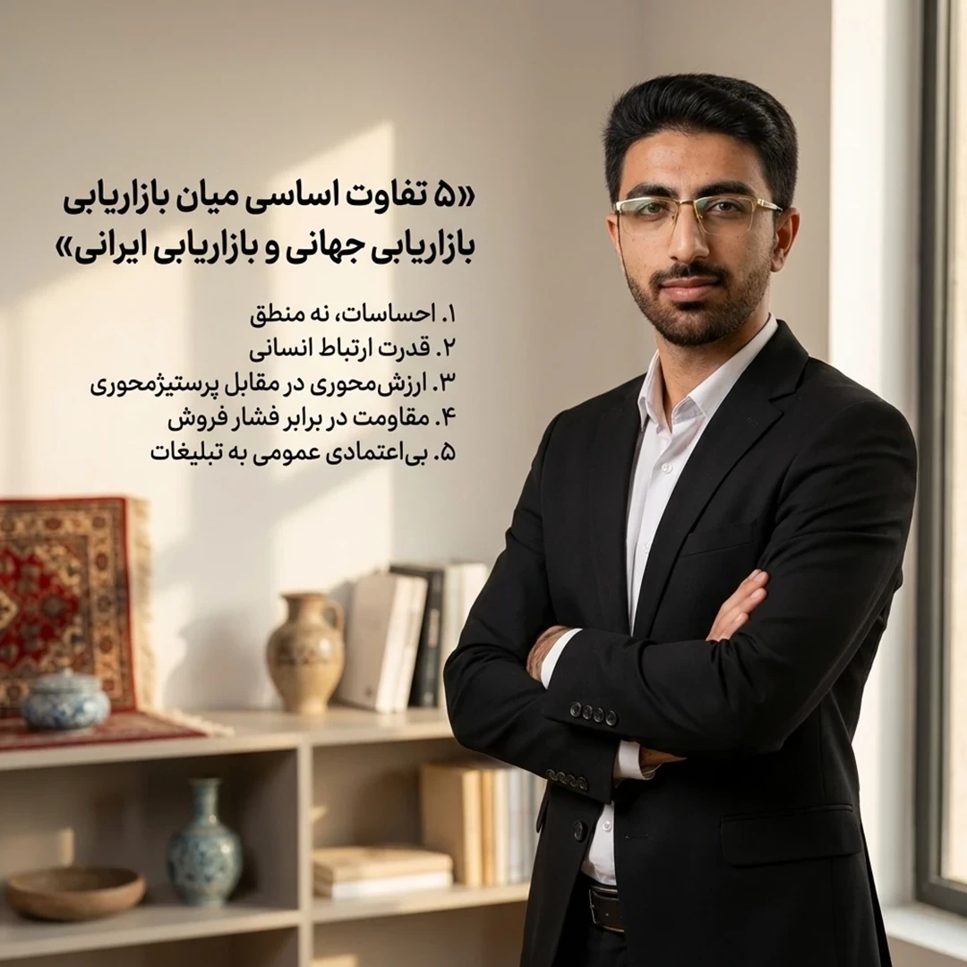 5 تفاوت اساسی بازاریابی ایرانی و بازاریابی جهانی - مهدی شاه نظری