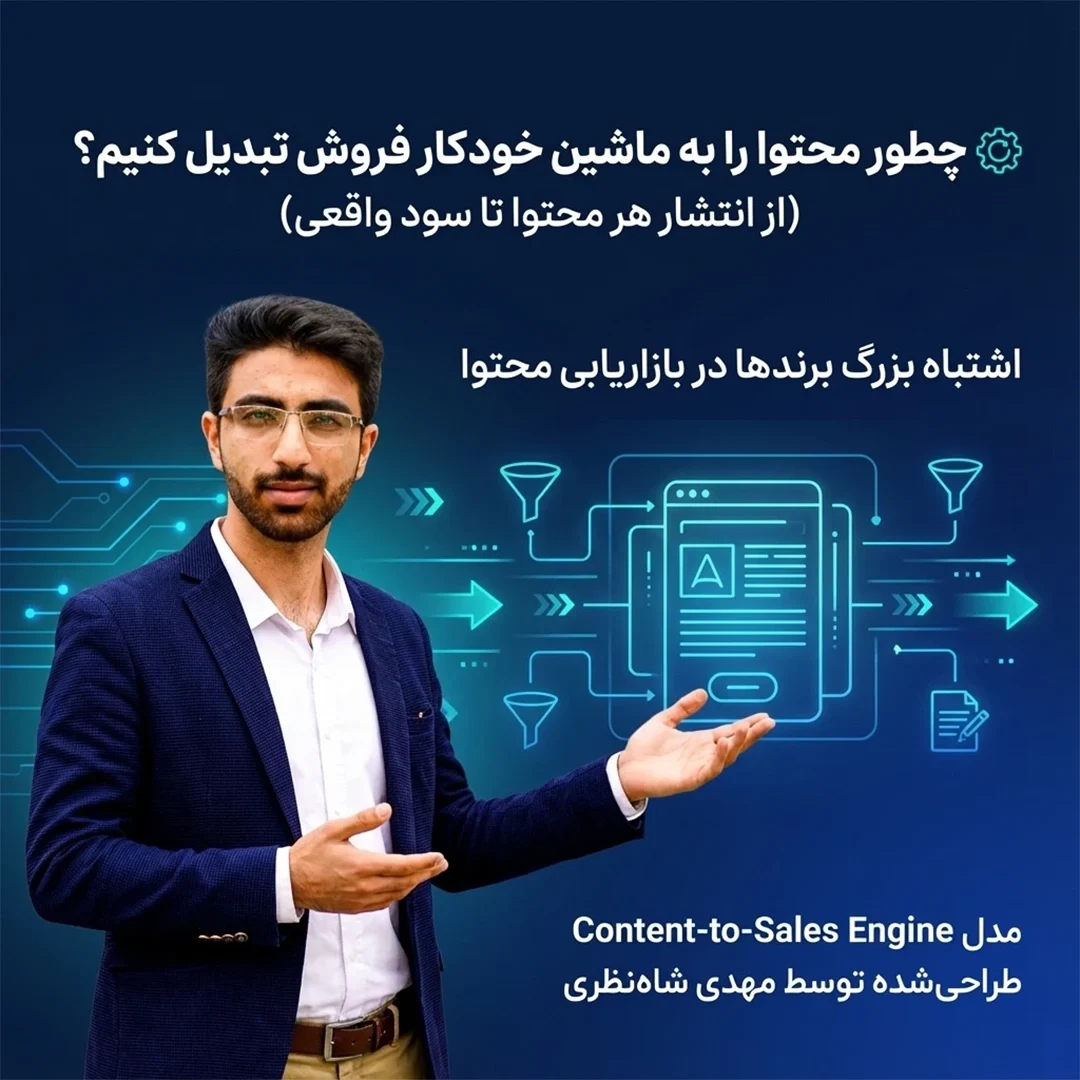 چطور محتوا را به ماشین فروش خودکار تبدیل کنیم ؟ مهدی شاه نظری